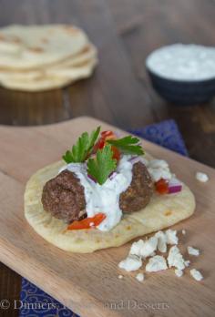 
                        
                            Greek Meatball Sandwiches - quick, easy, and tons of flavor
                        
                    