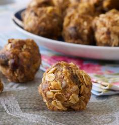 
                    
                        Slow start this morning? Grab a few of these no bake peanut butter energy bites for the road. | Betsylife.com
                    
                