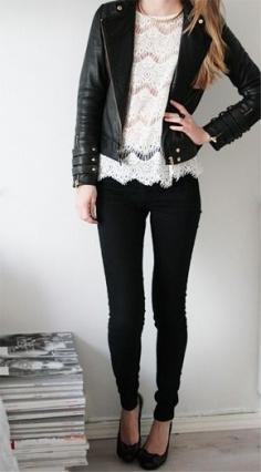 
                    
                        Leather + Lace+ Skinnies
                    
                