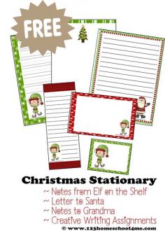 
                    
                        FREE Printable Christmas Stationary for crafts, creative writing, letters to Santa, elf on the shelf notes and more.
                    
                