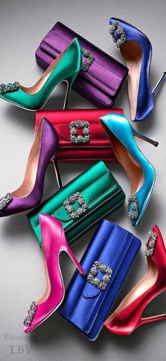 
                    
                        The Manolo Blahnik ♥✤Hangisi collection is perfect for evening and holiday affairs
                    
                