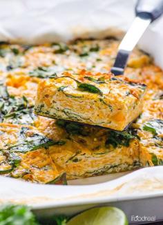 
                        
                            Taco Sweet Potato and Spinach Egg Bake Recipe -- Flavourful delicate mini omelettes with so many nutrients. Freezer friendly breakfast on the go. #cleaneating #glutenfree
                        
                    