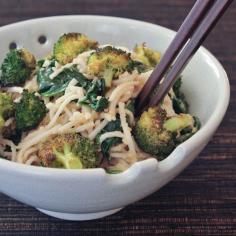 
                    
                        gingered sesame-coconut udon with roasted broccoli
                    
                