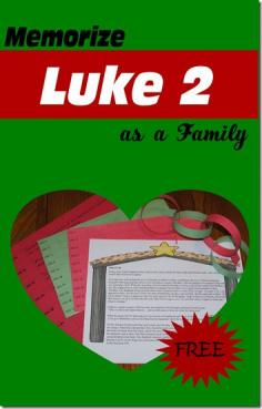 Memorizing Luke 2 for Families (with free printable) - your entire family (3 years old and up) can memorize the Christmas story together by doing it one step at a time. This is a great Christmas Kids Activities that will keep Christ center during the month of December!