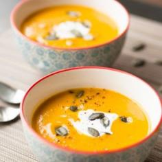 Confit pumpkin and chestnuts soup