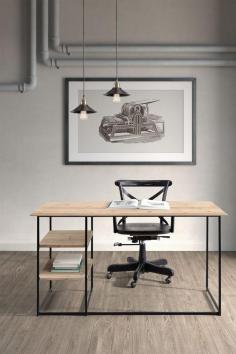 
                    
                        minimalist industrial chic office
                    
                