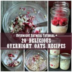
                    
                        Overnight Oatmeal Tutorial + 20 Overnight Oats Recipes. This is an excellent tutorial with step by step instruction for making overnight oats. All of your overnight oats questions are answered.
                    
                