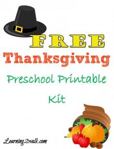 Thanksgiving Preschool Printable