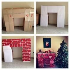 
                    
                        How to Make a Cardboard Christmas Fireplace #diy #yule #christmas #decorations Create a mock fireplace for Santa/ Odin to come down from cardboard Boxes. This cardboard fireplace can also serve as a charming focal point to hang Christmas stockings for holiday decoration. if you are really Clever you could Disguise the mock fireplace using Gifts so the Actual Fireplace is Gifts hidden in plain sight ~ Daw
                    
                