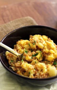 
                    
                        Move over quinoa! There’s a new grain in town. Farro takes the world by storm in this cheesy farro and cauliflower risotto that gives comfort food a whole grain makeover.
                    
                