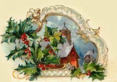 
                    
                        bumble button: Beautiful Antique Postcards featuring Sprigs of Holly
                    
                