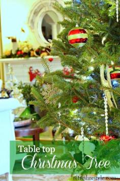 
                        
                            Table Top Christmas Tree - use a smaller tree - great for a small space
                        
                    
