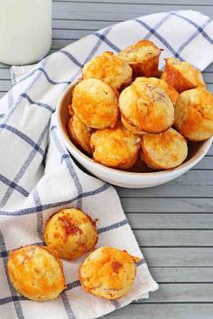 perfect for school lunchbox Ham and Cheese Corn Muffins