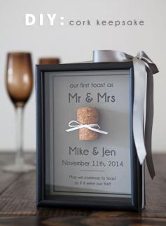 
                        
                            I love this idea, save the cork from your first wedding toast as husband and wife.
                        
                    