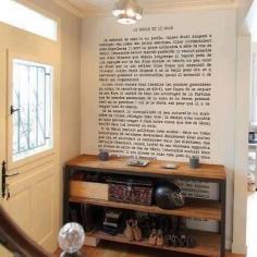 
                    
                        Walk by your favorite passage from your favorite book every day | Community Post: 30 Totally Unique Ways To Decorate Your Home With Books
                    
                