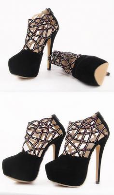 
                    
                        Crystal cut out heels
                    
                