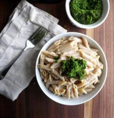 
                    
                        Alright, I've gone and done it. I've joined the faux-fredo club. And, you know what? I don't regret it a bit! Garlicky White Bean Pasta Faux-Fredo with Kale Pesto. #veganpasta #fauxfredo #whitebeans
                    
                