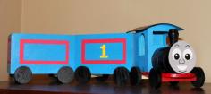 
                    
                        Thomas the Train centerpiece...fill the boxcars with candy or other treats!
                    
                