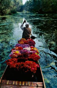 Dal Lake, Srinagar, Kashmir, 1996, KASHMIR-10016. Flower Seller at Dal Lake National Geographic, October 1999, Kashmir: Trapped in Conflict "Each morning for two weeks during his 1996 visit to Lake Dal in Kashmir, McCurry travelled with the flower sellers. He had established a ritual for the morning hours, when the sun was at its best. Shortly after dawn, he would begin the day in the market; then he would ride with the boatmen. He knew these were the places for strong pictures. He also knew he needed to work for his pictures, to look and to wait for the right light and action to come together. And then, that morning, from a boat filled with flowers, he caught the boatman's hand in the reflected light of the V of the trees on Lake Dal." - Phaidon 55 Magnum Photos, NYC5901, MCS1999005K017 Phaidon, 55, South Southeast, Iconic Images, final book_iconic, milan frame, final print_poster, iconic photographs A flower seller paddles through Dal Lake's quiet waters. Few observers expect diplomacy to restore equal serenity to his homeland. Buffeted from within and without by waves of seemingly intractable strife, Kashmir faces a stormy future. Good pictures take time and work. When visiting Lake Dal in 1996, McCurry travelled with the local flower sellers as they journeyed down the river. For two weeks he would ride with the merchants during the morning. On this day the vibrant flowers and boatman, arm raised in mid-paddle, combine with the morning light to create the perfect composition. Flower seller, Dal Lake, Srinigar, Kashmir, 1996. Pg 125. Untold: The Stories Behind the Photographs. Phaidon, Iconic Images, final book_iconic, page 141. South Southeast_Book Steve Mccurry_Book Iconic_Book final print_MACRO final print_Genoa final print_Sao Paulo Untold_book final print_Birmingham Retouched_Sonny Fabbri 04/29/2014