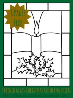 
                    
                        Stained Glass Christmas Coloring Pages -- FREE! -- Use these coloring pages to coordinate with your Advent readings!
                    
                