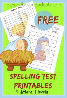 
                    
                        FREE Nativity spelling test printables! They work with any spelling curriculum and FUN for pretests.
                    
                