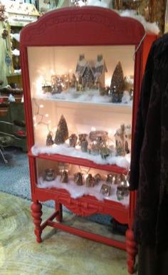 
                    
                        Great idea for a Christmas village, or any type of display. Use old dresser, bookcase for display!
                    
                