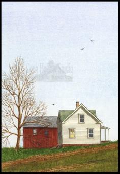 
                    
                        Village Mercantile: "Light In The Window" - Framed Original Watercolor
                    
                