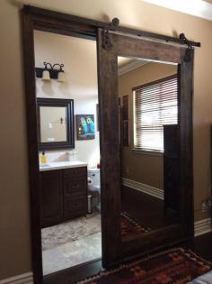 
                    
                        Mirrored door to master bathroom - this would be great!
                    
                