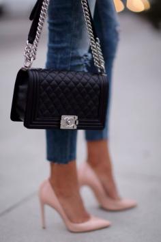 
                    
                        pink heels black bag
                    
                