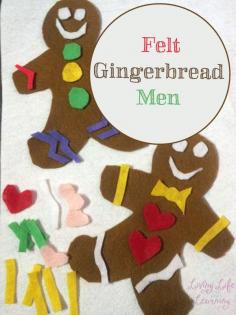 
                    
                        Dress up your felt gingerbread men any way you like
                    
                