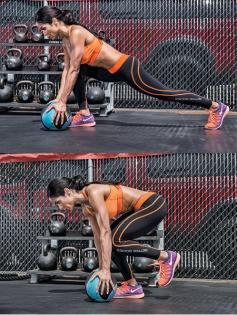 
                    
                        Try this SINGLE-LEG MOUNTAIN CLIMBER ON MEDICINE BALL to work your Core and Thighs as part of a speedy workout
                    
                