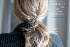 
                    
                        The Small Things Blog — DIY Jeweled Hair Elastic
                    
                