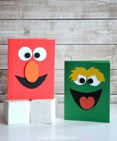 
                    
                        Handmade Elmo and Oscar the Grouch Cards
                    
                