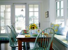 
                    
                        A Divine Dining Room. Hamptons beach house. Interior Designer: Lynn Morgan.
                    
                