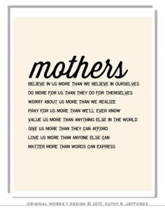 
                    
                        Mothers Matter Typographic Print For Mom. Sentimental Mother's Day or Birthday Gift.  Wall Art For New Mom/ Mom To Be. Motherhood Poem.
                    
                