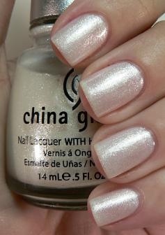 
                    
                        China Glaze Frosty - ugh there's no better polish than a super sparkly neutral
                    
                