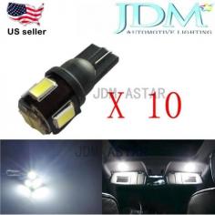 
                    
                        JDM ASTAR 10x White T10 5630SMD 194 168 2825 W5W LED Car Inteiror Map Light Bulb #InteriorDomeMapCourtesyDoorLicenseLEDLamp
                    
                