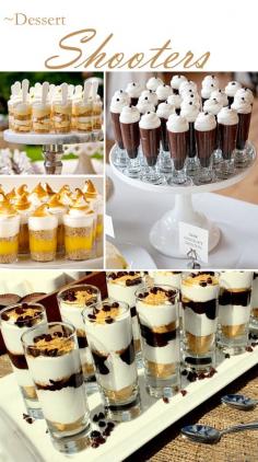 
                    
                        Serving party food in shooters is becoming popular for social events and wedding receptions ... from hors d'oeuvres to buffet dinners. Serving in shooters can give a special elegance to any food. F...
                    
                