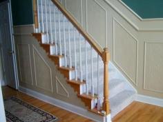 
                    
                        faux carved wainscoting from textured wallpaper
                    
                