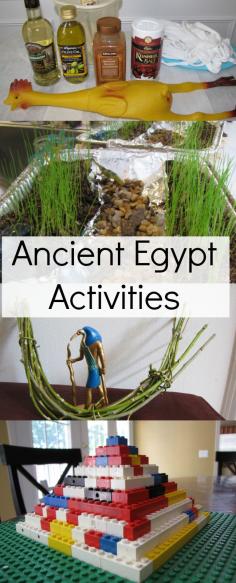 
                    
                        Ancient Egypt activities for kids. Mummify a rubber chicken, build a LEGO pyramid, make a Nile River, a reed boat and more. | Creekside Learning
                    
                