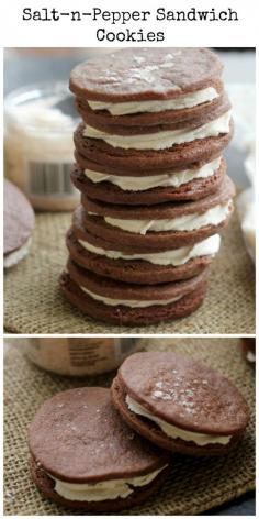 
                    
                        These oreo-like cookie sandwiches are all grown up with their hint of spice and sprinkling of salt! They will be a definite WOW on your cookie tray!
                    
                