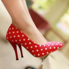 
                    
                        red dot heels
                    
                