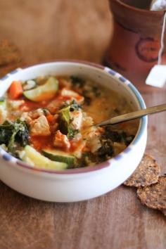 
                    
                        Hearty Chicken Soup with Rice and Kale
                    
                