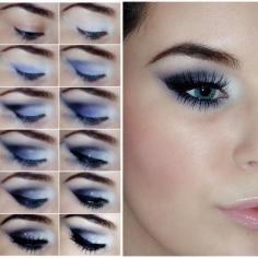 
                    
                        A chilly blue smokey eye look pictorial for winter holiday parties.
                    
                