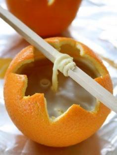 
                    
                        DIY Orange Peel Candle: Just imagine how good this smells
                    
                
