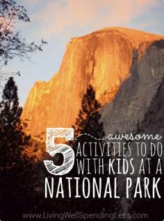 
                    
                        Need some new ideas for your next family vacation?  Don't miss these five awesome activities you can do with kids at almost any National Park, plus some great tips for making the most of your visit!  #2 is so cool!
                    
                