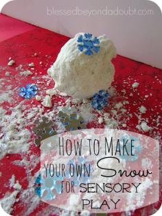 
                    
                        So easy! Learn how to make snow recipe for FUN sensory play!
                    
                