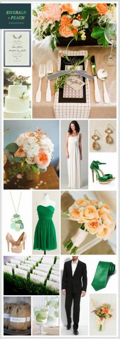 
                    
                        Emerald + Peach wedding inspiration
                    
                