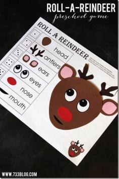 
                    
                        FREE Printable Christmas Game for Kids - roll a reindeer. This super cute Preschool Christmas Game will be a huge hit at part of your Christmas countdown.
                    
                