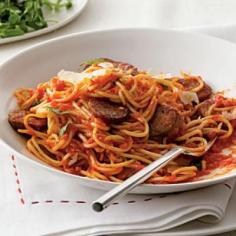 
                    
                        Spaghetti with Sausage and Simple Tomato Sauce | CookingLight.com
                    
                